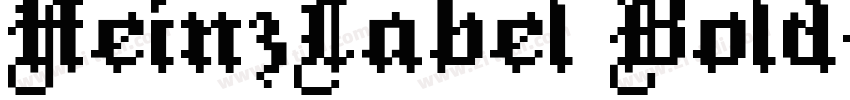 HeinzLabel Bold字体转换